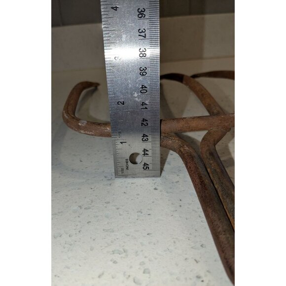 Rustic 4 Tine Pitchfork Head Gardening Wall Decor Folk art Gallery - Picture 4 of 10